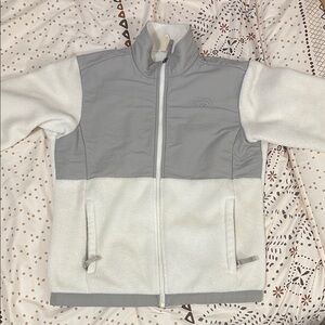 The North Face Gray and White Puffer Jacket